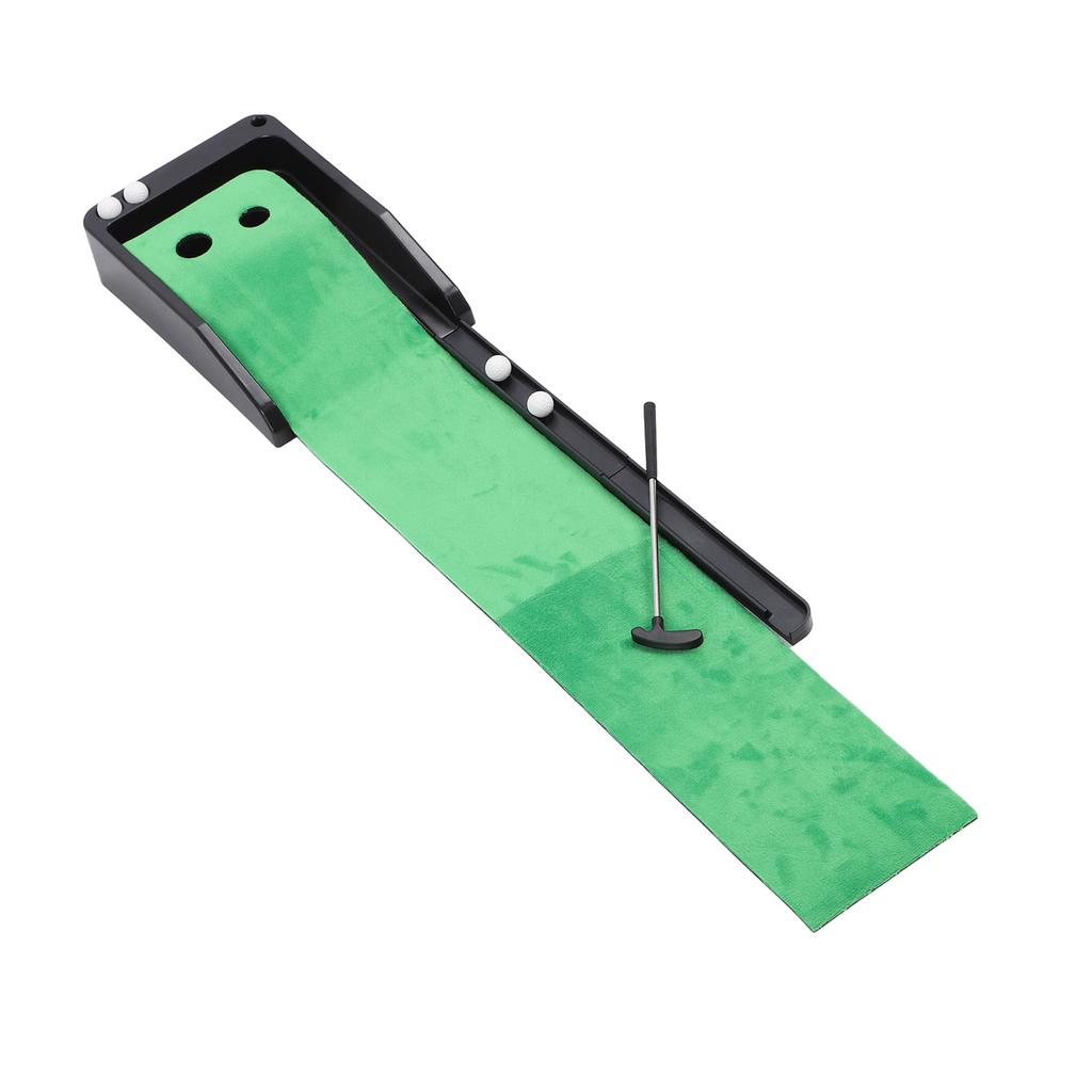 Putter Training Set, Automatic Return, Non-Slip Rubber Base, with Green Feel, for Indoor or Outdoor Practice
