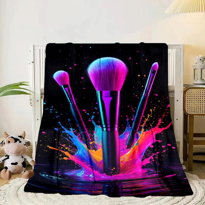 Colorful Lipstick Collection Blanket Flannel Blanket for bed, sofa, Camping, Hiking, Picnic Essentials, gift for family Fan gifts