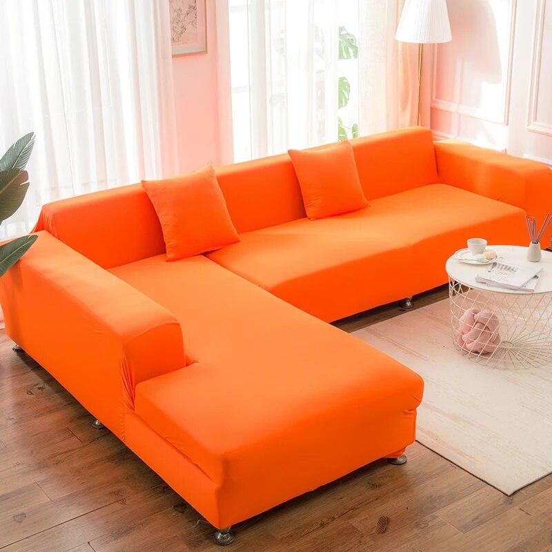 1 шт., однотонные чехлы для дивана для гостиной, эластичные L-образные угловые чехлы для диванов, чехлы для стульев, защита для мебели, домашний декор