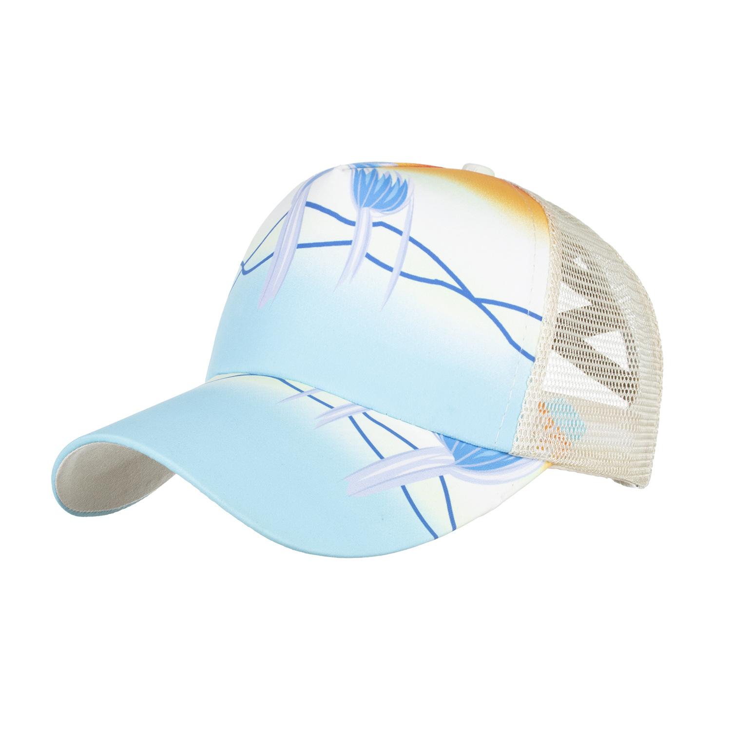 

Весна и лето новый небесно-голубой белый цветок крест эластичная сетка конский хвост бейсболка кепка кепка от солнца шляпа от солнца Adjustable