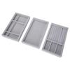 3pcs Professional Jewelry Tray Stackable Earring Necklace Ring Display Tray Organizer