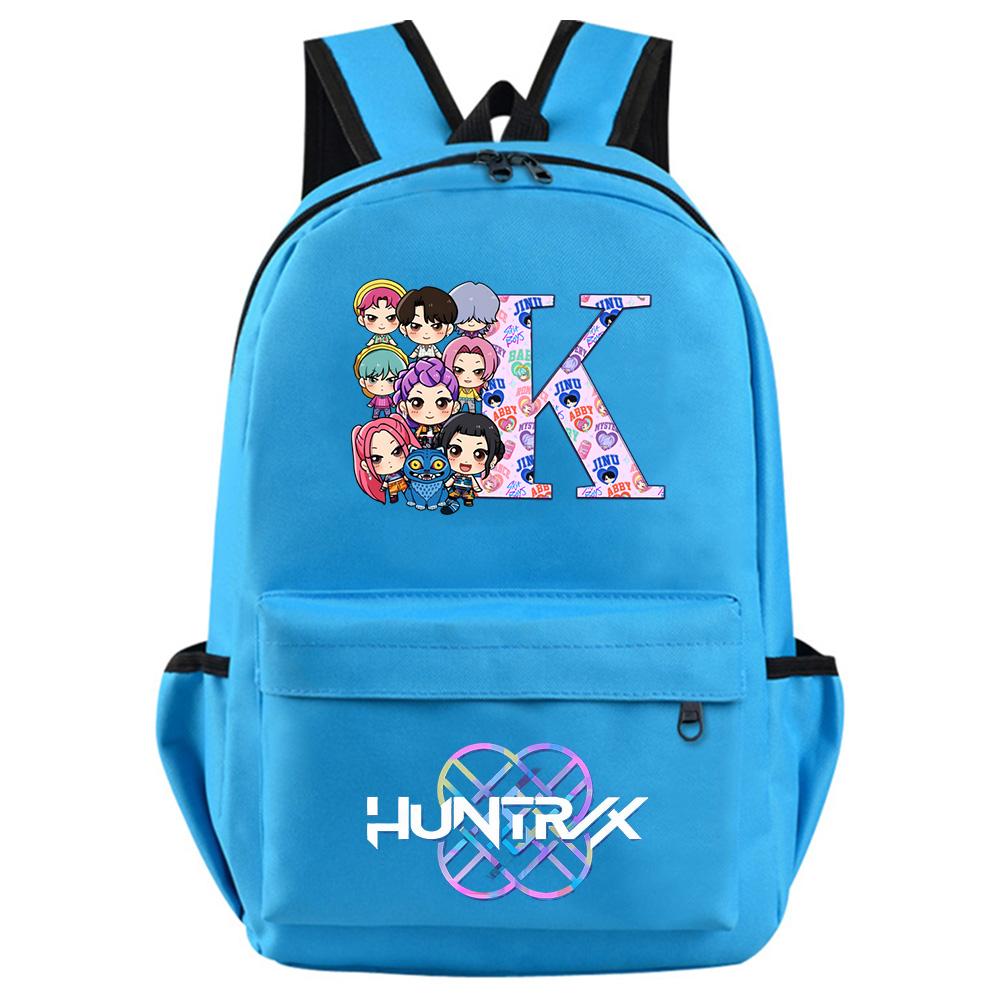 26 English Letter Kpop Demon Hunters Printed Backpack for Teenager Student Girl Boy Bookbag Schoolbag Women Large Capacity Travel Bag Kid Gift Rucksak