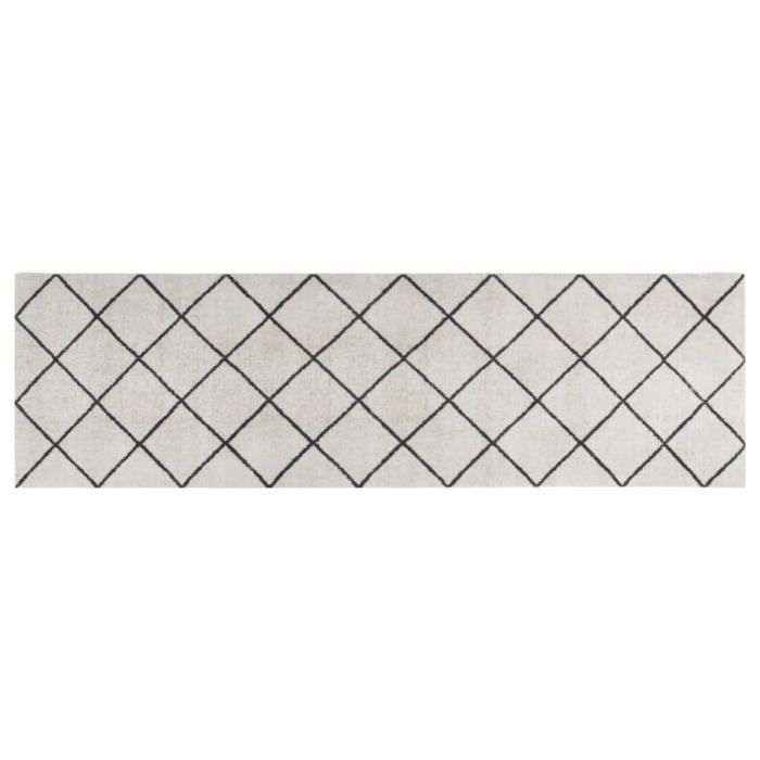 VidaXL Tapis de cuisine lavable impression carrée 60x180 cm velours 136568