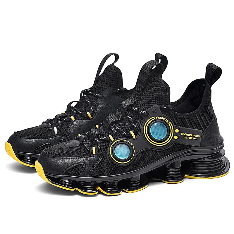 

ELUVA Mens Sports Sneakers Comfortable Non Slip Breathable Walking Shoes Fashion Designer Platform Sneakers for Men Durable 39 чорний
