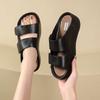 Height increase fashionable versatile thick-bottomed one-word cool slippers 2025 new summer wear light wedge slippers women
