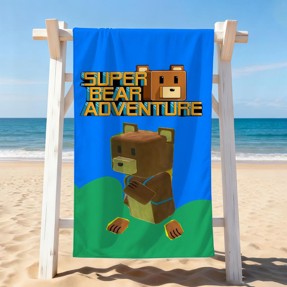 Spiel S-Superbär A-Abenteuer Handtuch Trocknen Badetuch Anwendbar Für Leichtes Schwimmen Camping Yoga Strand Aus