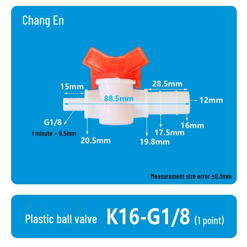 G1/8 Thread Pagoda Quick-Connect Water Ball Valve