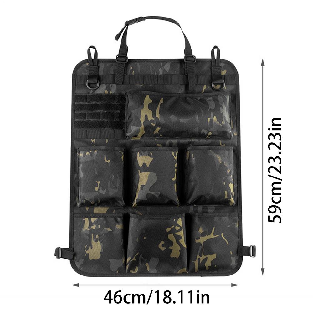 Car Back Seat Organizer Automotive Seat Back Organizers 8 Storage Pocket Design 900D Oxford Kick Protector For SUV Truck Bed