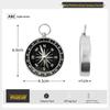 OEING Outdoor Mini Aluminum Alloy Compass with Keyring