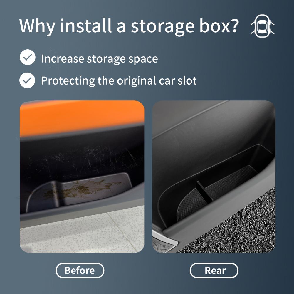 For Xpeng G9 2025 2025 Car Door Side Storage Box Car Interior Accessories TPE Front Rear Door Handle Organizer Tidying Tray