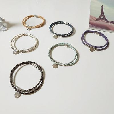 Lebensgegenstand Rindsleder Liebe Zweireihiges Leder Freundschaftsarmband Partnerarmband (S11621326)