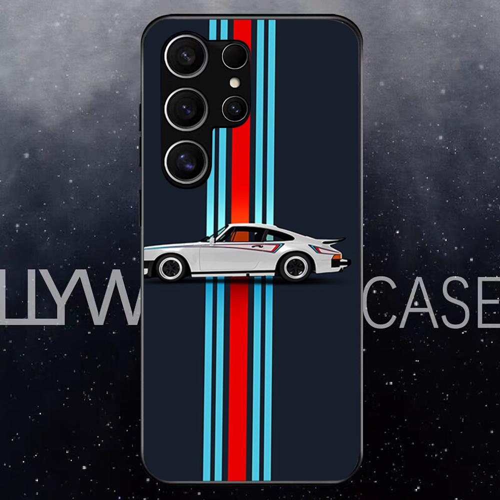 Racing M-Martini-ES Phone Case For Samsung S25 Edge Ultra S23 S22 S21 S20 Ultra Plus S24 Fe A54 A53 A25 Glass Cover