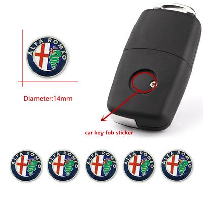 5/10 st Bilnyckelmärke Klistermärke För 156 159 147 4C 8C 166 Giulia Giulietta Mito Stelvio Spider GT Tonale Disco Volante