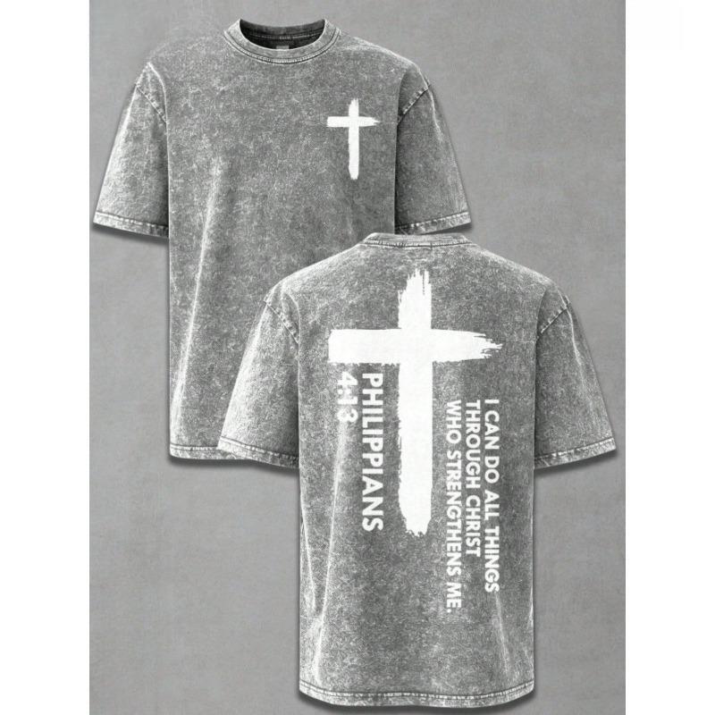 High Quality Men's Retro Vintage Vintage Gothic Hardcore Style Washed Pure Cotton Short Sleeved T-shirt Printed Top Soft and Comfortable Trendy Loose