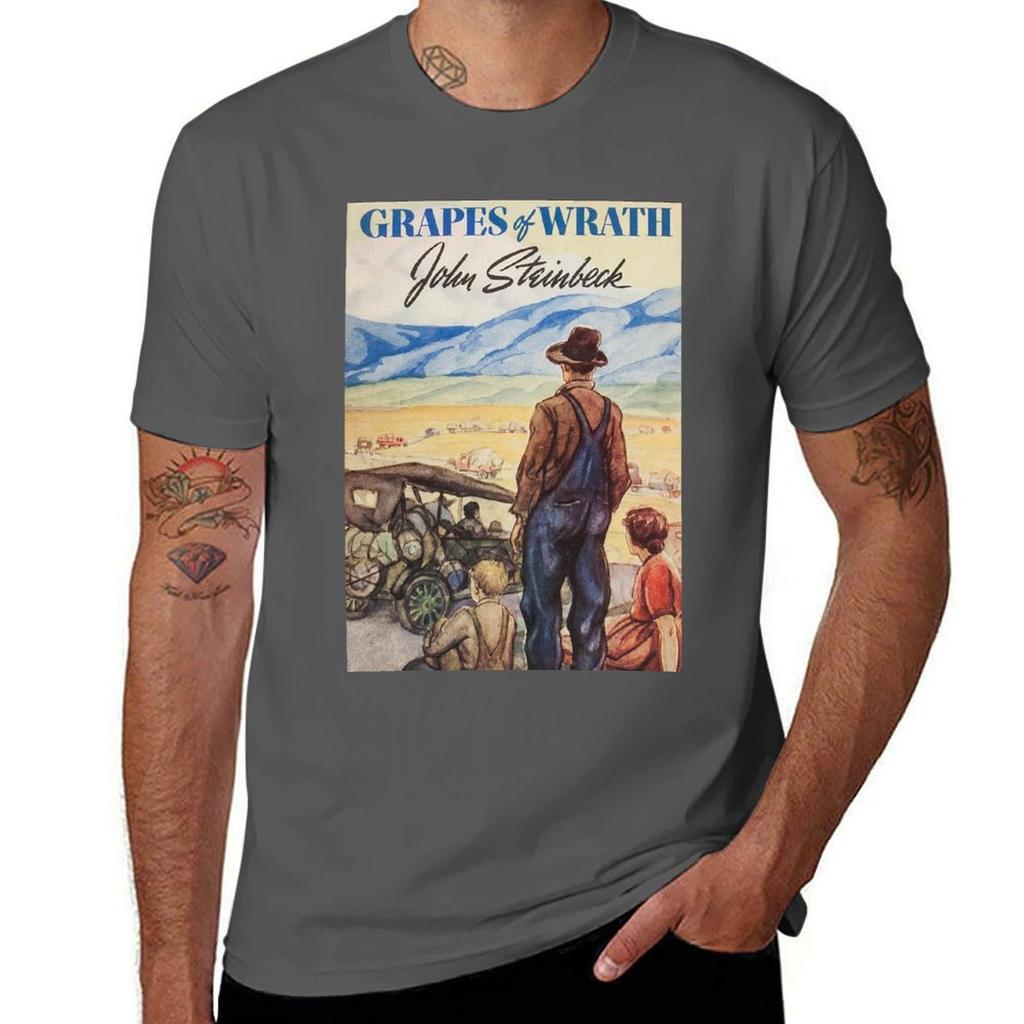 Grapes Of Wrath By Steinbeck Tshirt Running Gym Short Sleeve Sports Tee