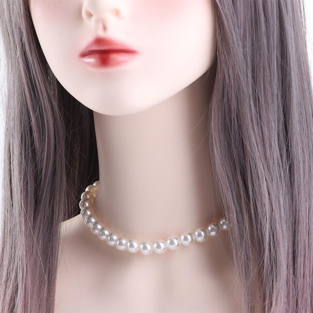 White Pearl Fashion Jewelry Choker Clavicle Chains Korean Style Pearl Chokers Women Necklaces