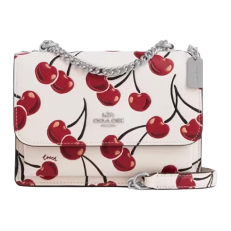 Coach Cow Leather Shoulder Bag Small Women's White CY717-SVCAH
