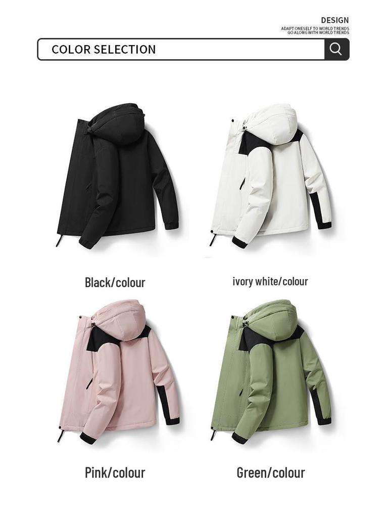Men’s Winter Graphene Self-Heating Windbreaker: Thick Warm Cotton Jacket for Cold Protection