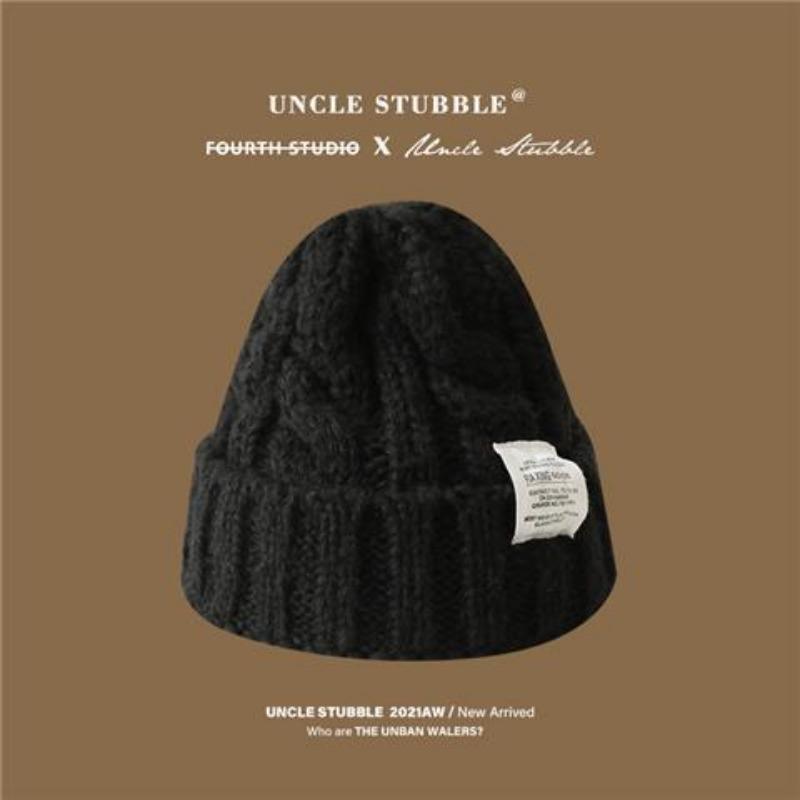 Вязаная аппликация из витой шерсти, большая окружность головы, зимняя защитная шапка цвета конфет, женская шапка one size