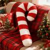 Candy Cane Shape Christmas Throw Pillow Comfortable Cushion Christmas Decoration Soft Plush Candy Cushion For Living Room Sofa