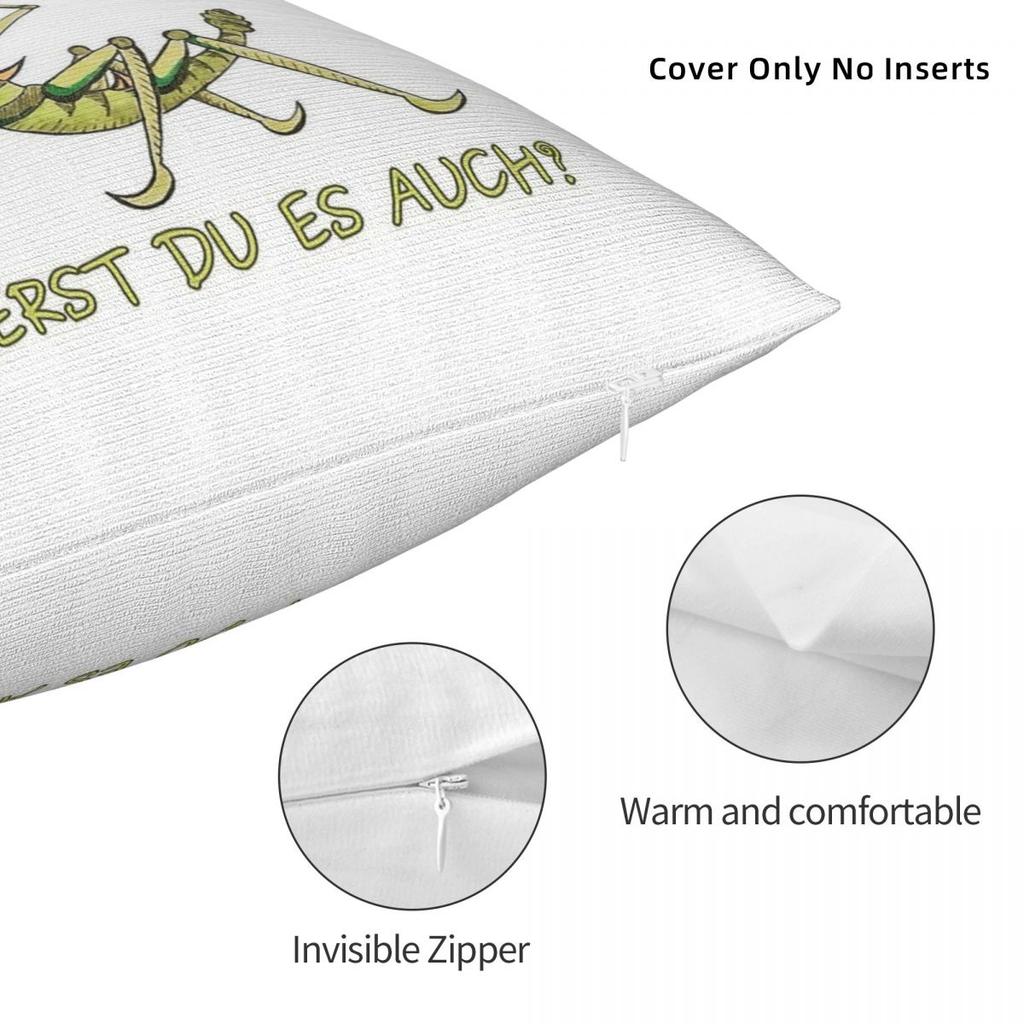Grasshoppers Insert Square Pillowcase Polyester Linen Velvet Printed Zip Decor Pillow Case Sofa Cushion Case