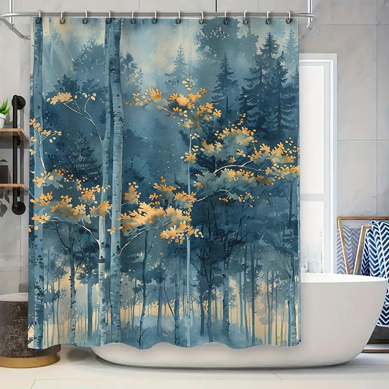 

Luxury Marble Shower Curtain Decorative Waterproof Bath Mat Home Decoration W60H190(CM)-1 Pcs