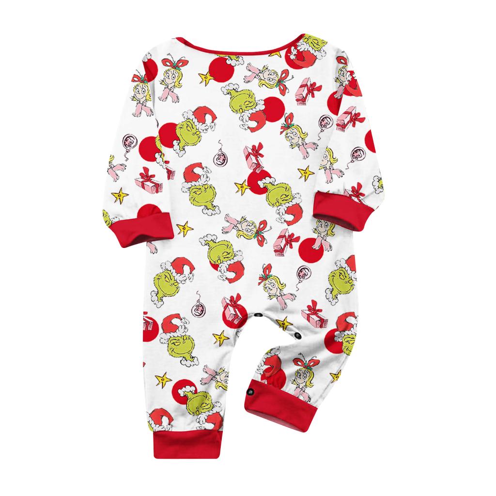 Christmas Prints Family Matching Long Sleeve Tops+Parhts Set Family Matching Sets