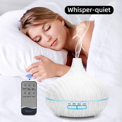 Diffuser Ultrasonic Essential Oil Diffuser with Remote  550ml Wood Grain Humidifier, 6  Oils, Auto Shut Off, Ultra Quiet for Hom