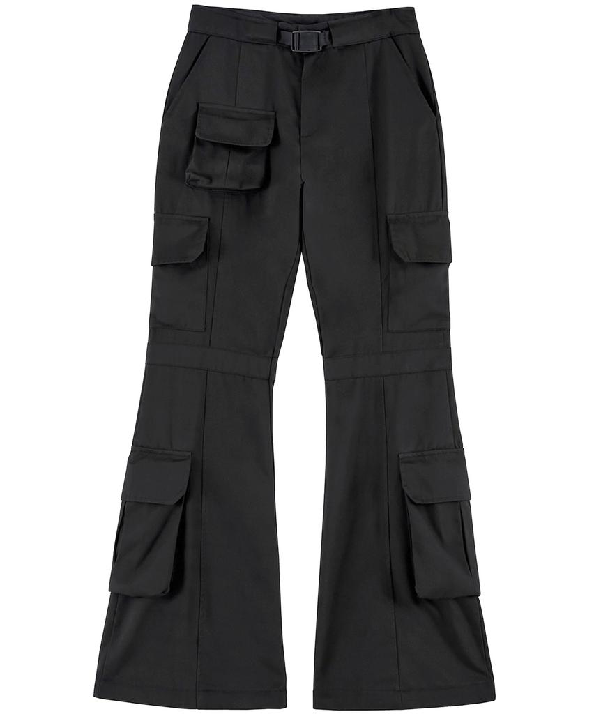 Peulleeoeob 5.Cargo Flare Pants (Fl-234_Black)