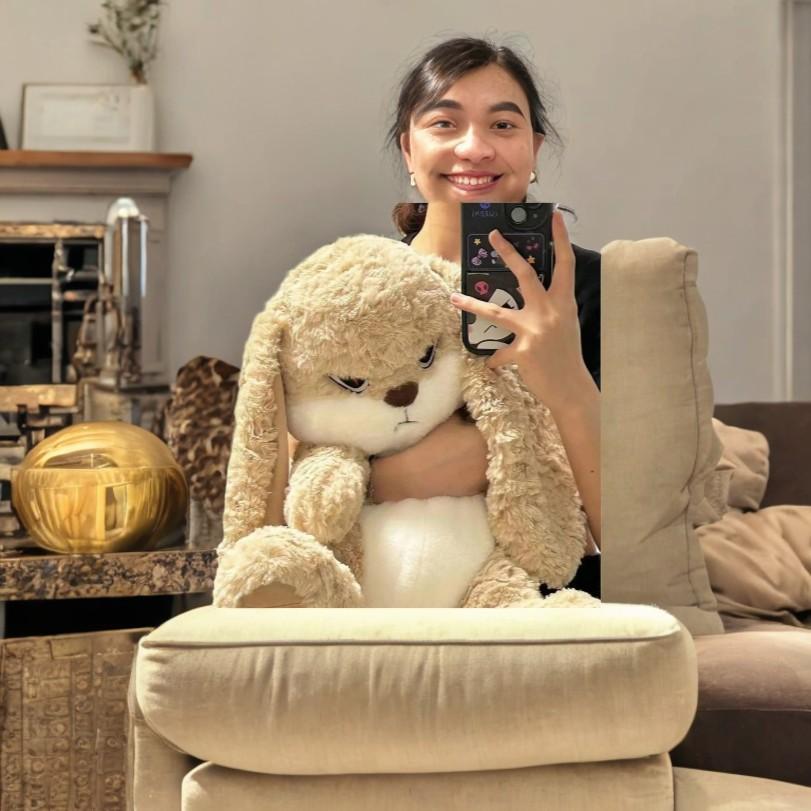 Großes wütendes Kaninchen-Plüschtier, süßes Tier, Plüschpuppe, Kawaii, gefüllte Stofftiere, Modell, Raumdekoration, Geburtstagsgeschenke