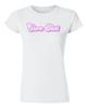 Damen figurbetontes T-Shirt Kurzarm Cum Slut 90er Jahre Stil Sexy BDSM Unisex T-Shirt