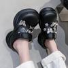 Mode Kristall Schmetterling Plateau Clogs Sandalen für Damen Sommer Geschlossene Zehen Dicke Sohle Sandalen Frau Outdoor Rutschfest Strand Hausschuhe