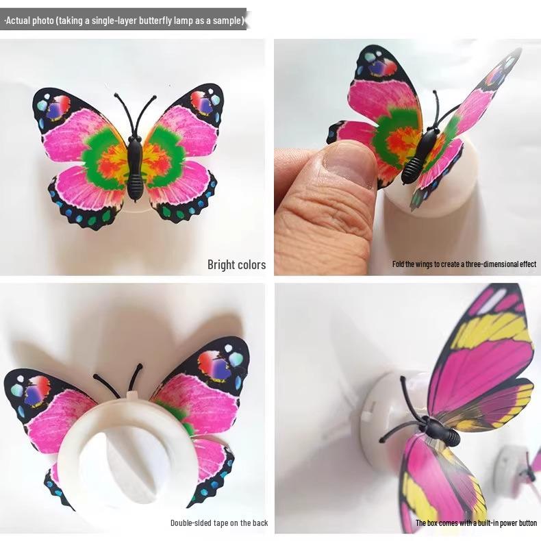 Luminous 3D Butterfly Wall Stickers: Glowing Decoration for Christmas Scenes and Bedrooms