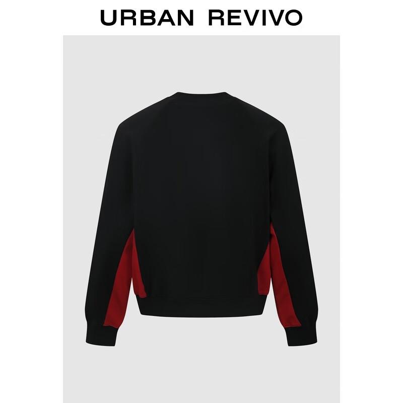 UR Spring 2025 Men's Color Block Embroidered Loose Sweatshirt