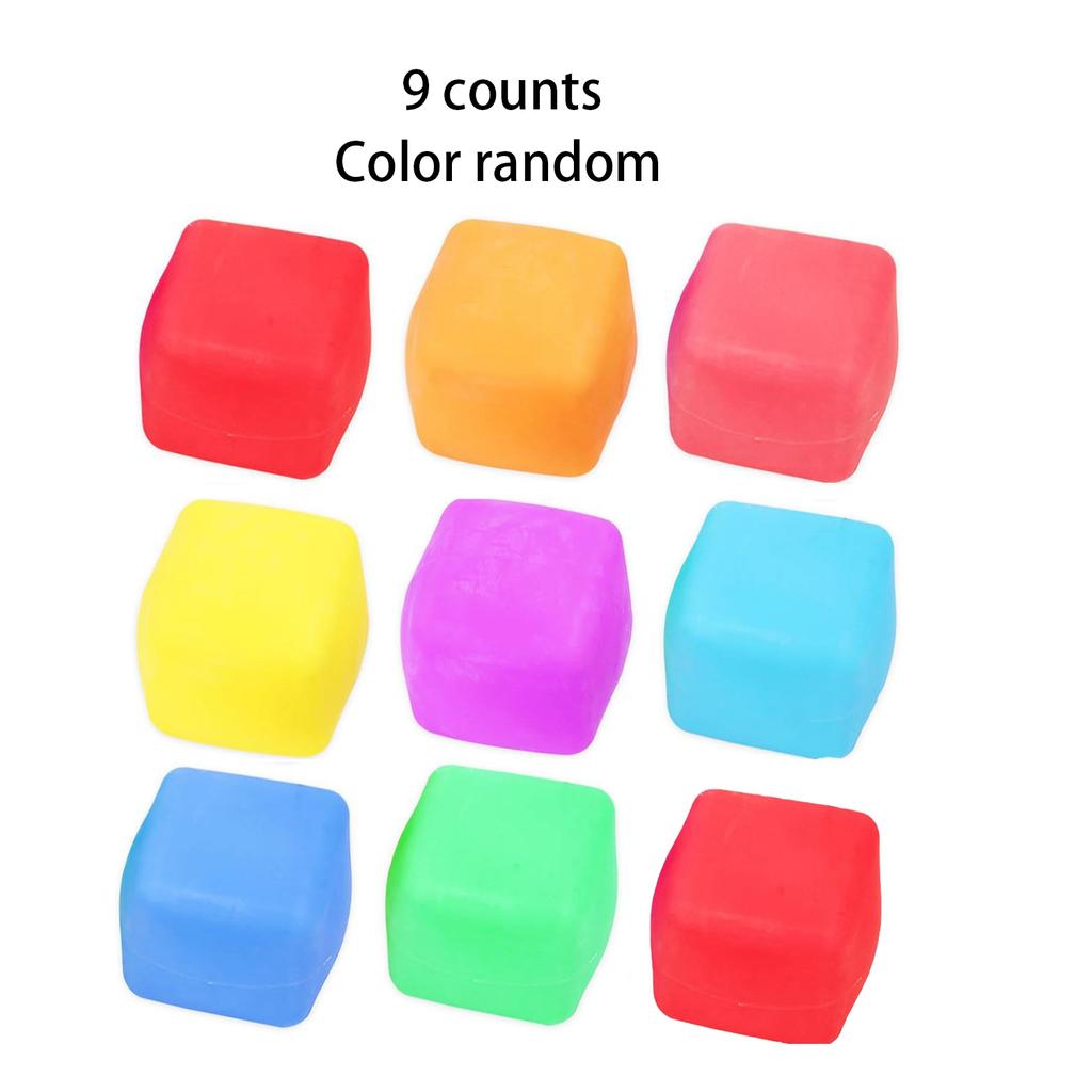 Stress Cube Square Flour Ball Stress Relief Toy Tpr Slow Rebound Pinching Music Release Stress Relief Toy