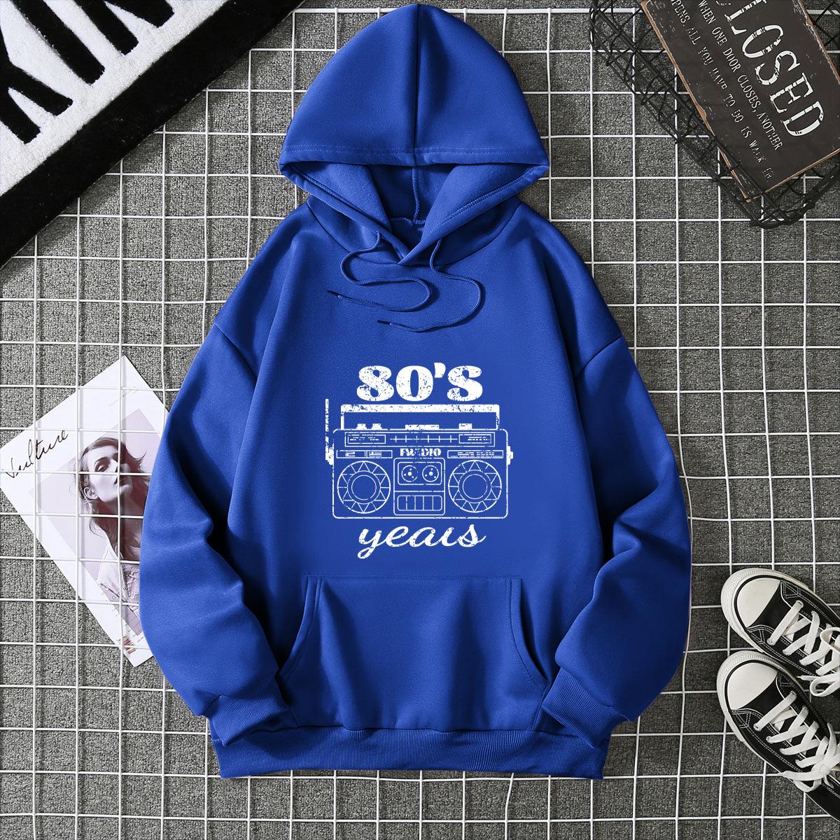 

Casual versatile hooded sweater women s 2025 new fashion simple pullover trendy long-sleeved top jacket 5xl