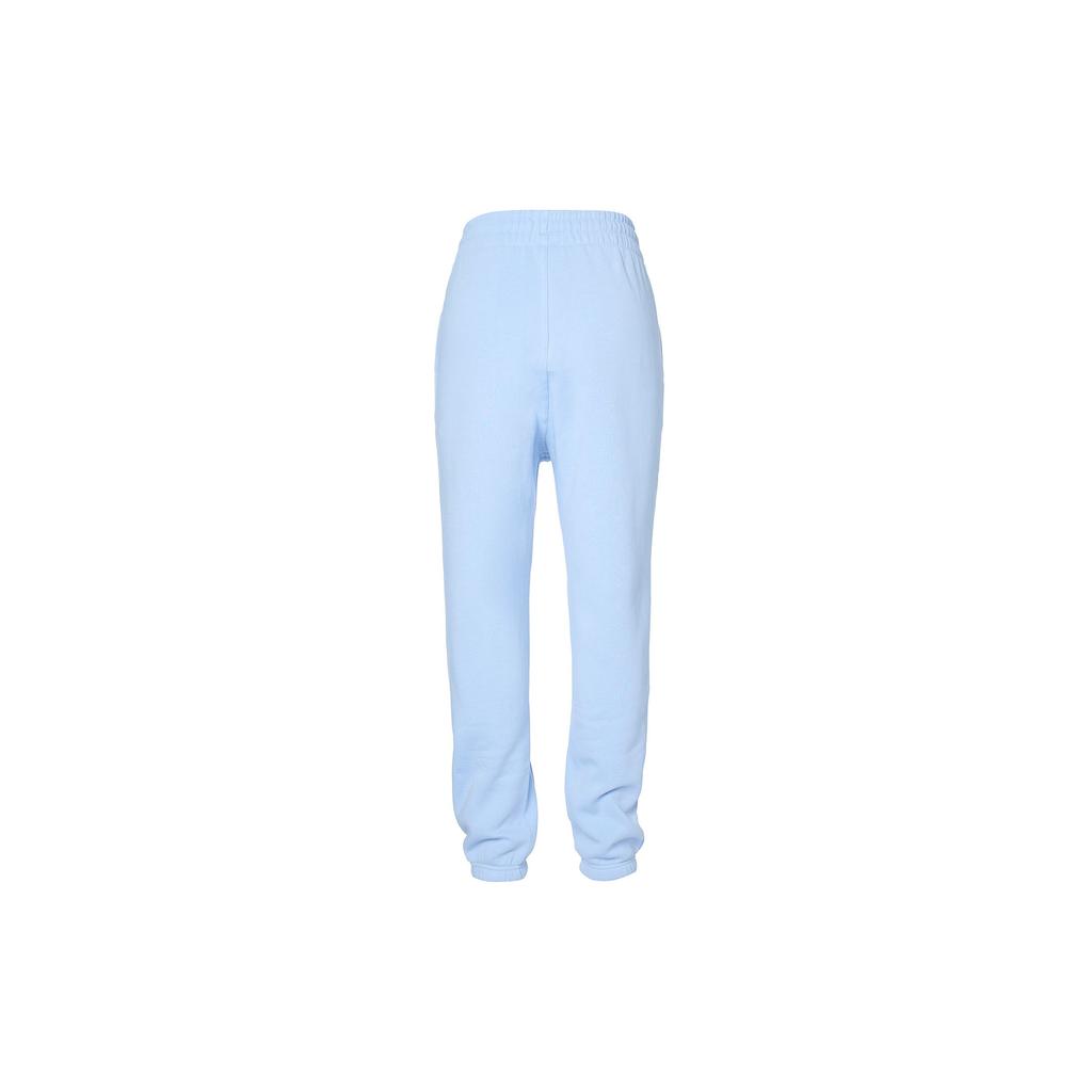 Adidas Originals Solid Color Embroidered Logo Casual Cuffed Sports Pants Women Bottoms Light-Pink Blue IK7687