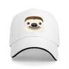 Sloth Face Design Black Baseball Cap Adjustable Hat for Men and Women Casual Outdoor Wear Fashion Accessory
