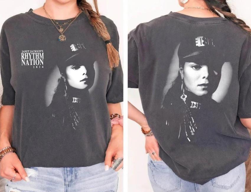 Vintage Janet Jackson Merch Shirt Janet jackson Tour Shirt Music Album Shirt Unisex T-Shirt M