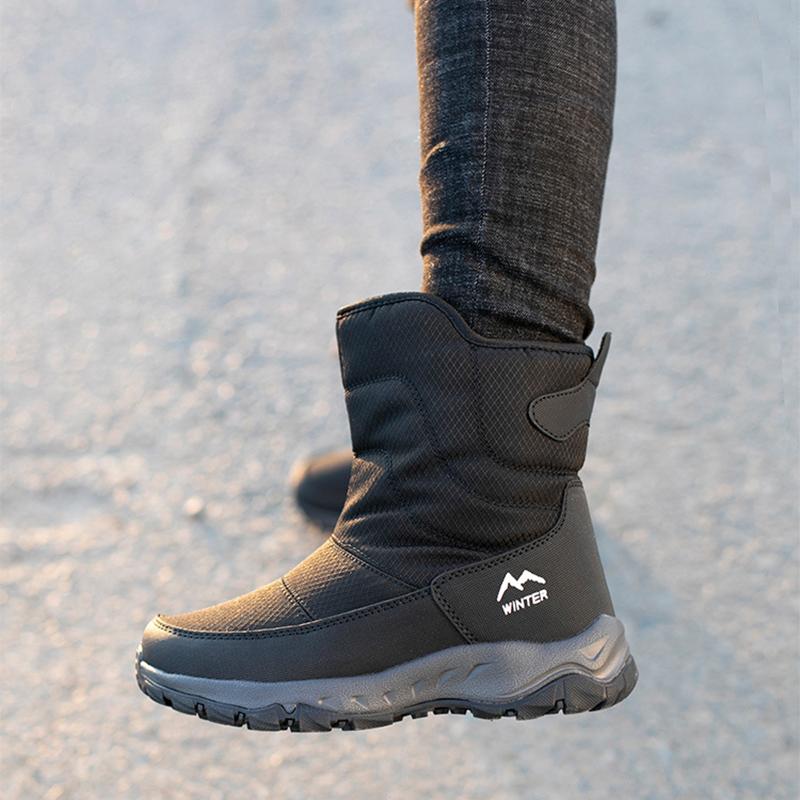 Pánské sněhule Platformové boty Kotníkové Plyšové Teplé Zesílené Zimní boty Pánské Nové Pohodlné Protiskluzové Venkovní Kotníkové boty Dámské boty