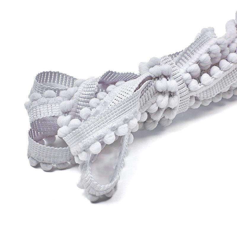 1.3cm Colorful Wool Ball Ribbon for DIY Hair Accessories and Home Textile Decor