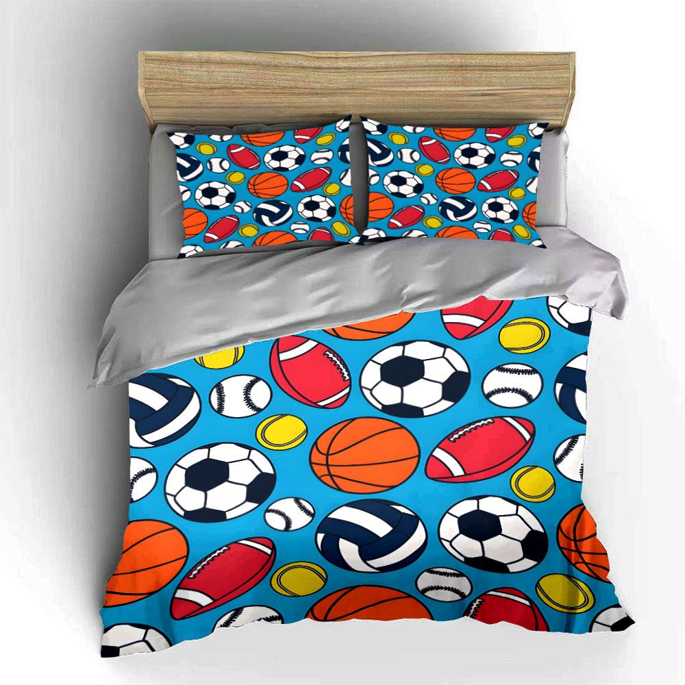 Sports-Themed Three-Piece Set Decor  kid's and adults' bedroom decor, Exquisite three-piece bedding set gift