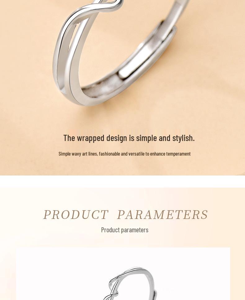 S925 Sterlingsilber Geometrischer Ring für Damen - Minimalistisches, Cooles & Einzigartiges Design, Modischer Schmuck.