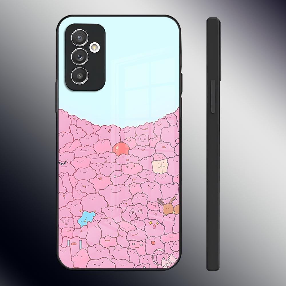 Cartoon Cute Ditto Phone Case For Samsung S24 Ultra S23 S22 S20 Fe S21 Plus A54 A34 A24 A53 A13 A16 Glass Back Cover