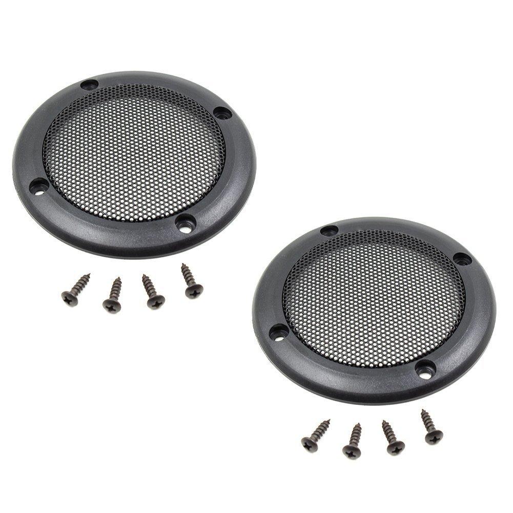 Flushbay Set of 2 Speaker Covers, 4" Universal Speaker Grill Cover, Car Accessories, Speaker