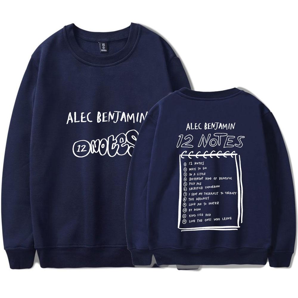 

Alec Benjamin Round Neck Sweater Men/Women Harajuku Kawaii Hoodie Streetwear Sweatshirts Fashion Tops Casual Teenager Cloth S темно-синього кольору