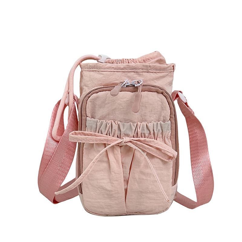 

Water cup bag, mobile phone bag, casual simple texture small square bag, fashionable summer new foreign style women s shoulder messenger bag розовый