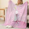 Angel Bunny Series Flannel Fleece Blanket Soft Skin-friendly Plush, Cozy Warm for Home, Couch Naps, Halloween & Christmas