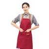 Vanntett forkle for menn kvinner justerbar lengde knyting i midjen flerlommet forkle for kjøkken grill restaurant bar kafé skjønnhetssalong neglestudio uniformer