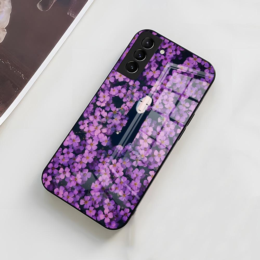

S-Spiriteds Flower A-Away Phone Case For Samsung A56 A36 A26 A16 A15 A25 A35 A55 A14 A34 A24 A54 Glass Case Samsung A36